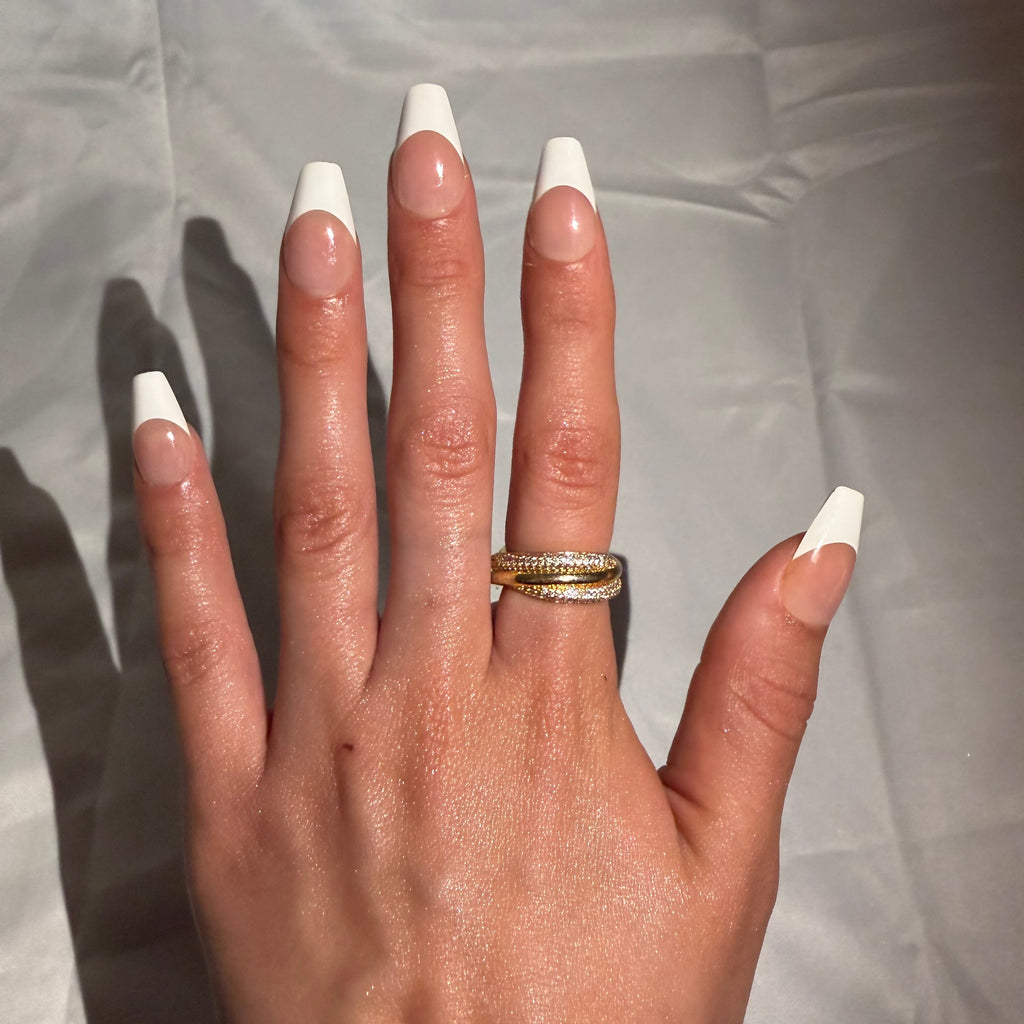 Golden Halo Pavé Ring